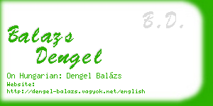 balazs dengel business card